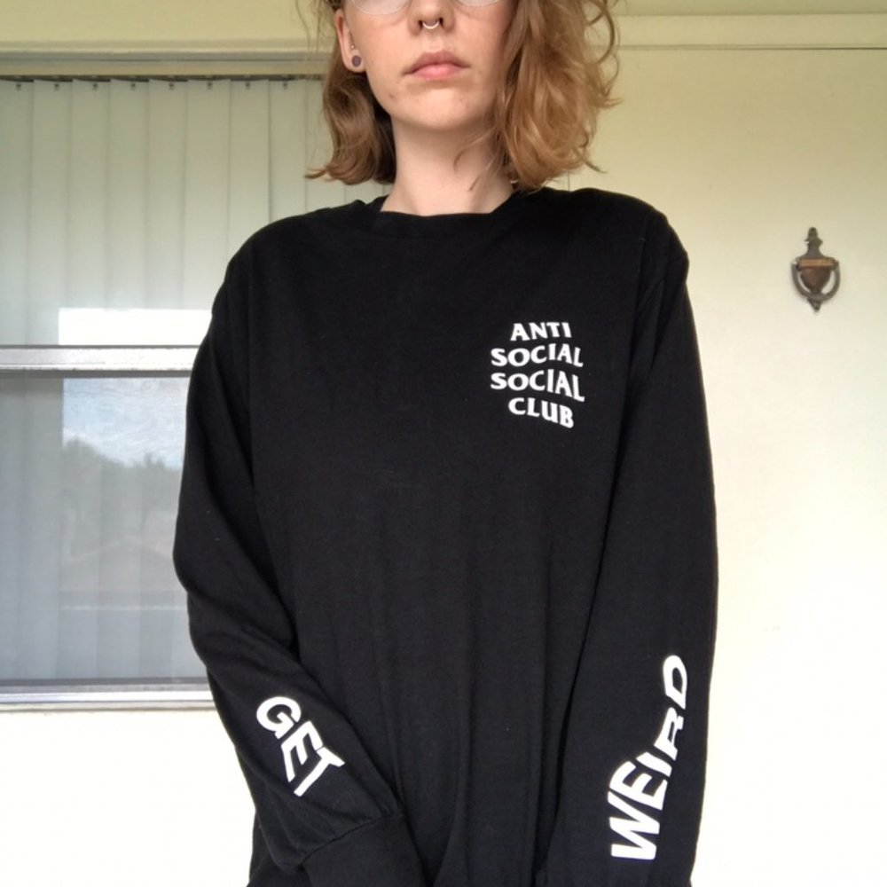 ANTI SOCIAL SOCIAL CLUB Black Get Weird Long Sleeve Tee